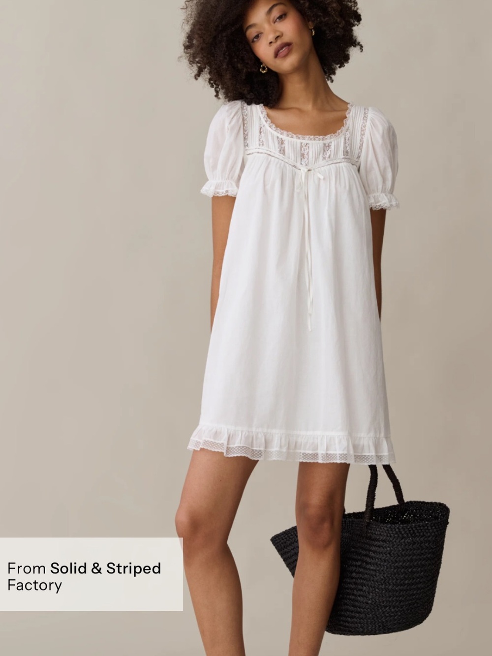NWT Sorella Few Miss Alethea Cotton Cottagecore Mini Dress with puffed sleeves.